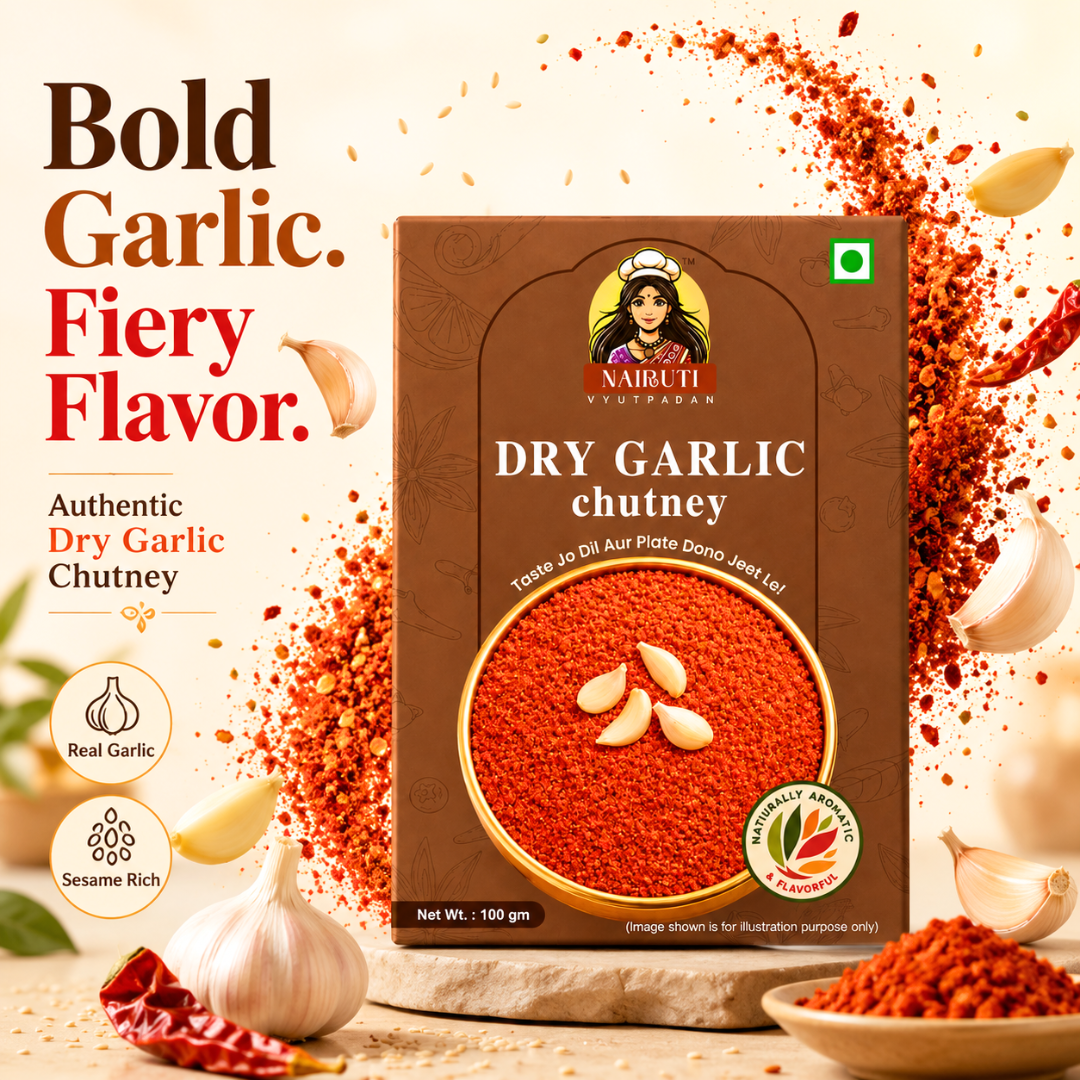 Dry Garlic Chutney | Authentic Maharashtrian Lasun Chutney for Daily Use