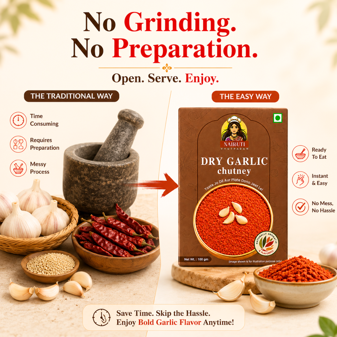 Dry Garlic Chutney | Authentic Maharashtrian Lasun Chutney for Daily Use