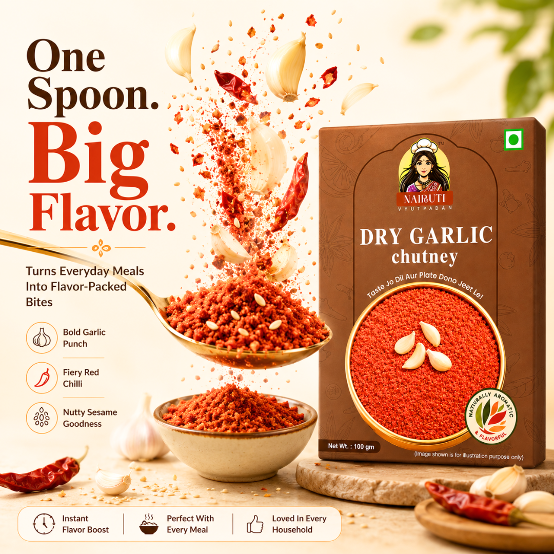 Dry Garlic Chutney | Authentic Maharashtrian Lasun Chutney for Daily Use