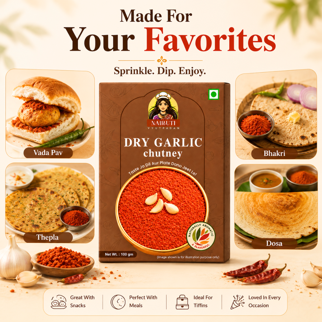Dry Garlic Chutney | Authentic Maharashtrian Lasun Chutney for Daily Use