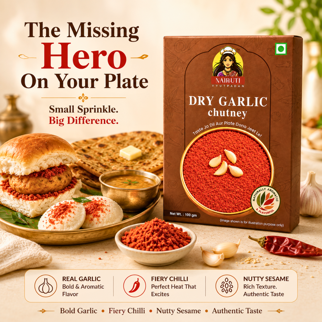Dry Garlic Chutney | Authentic Maharashtrian Lasun Chutney for Daily Use