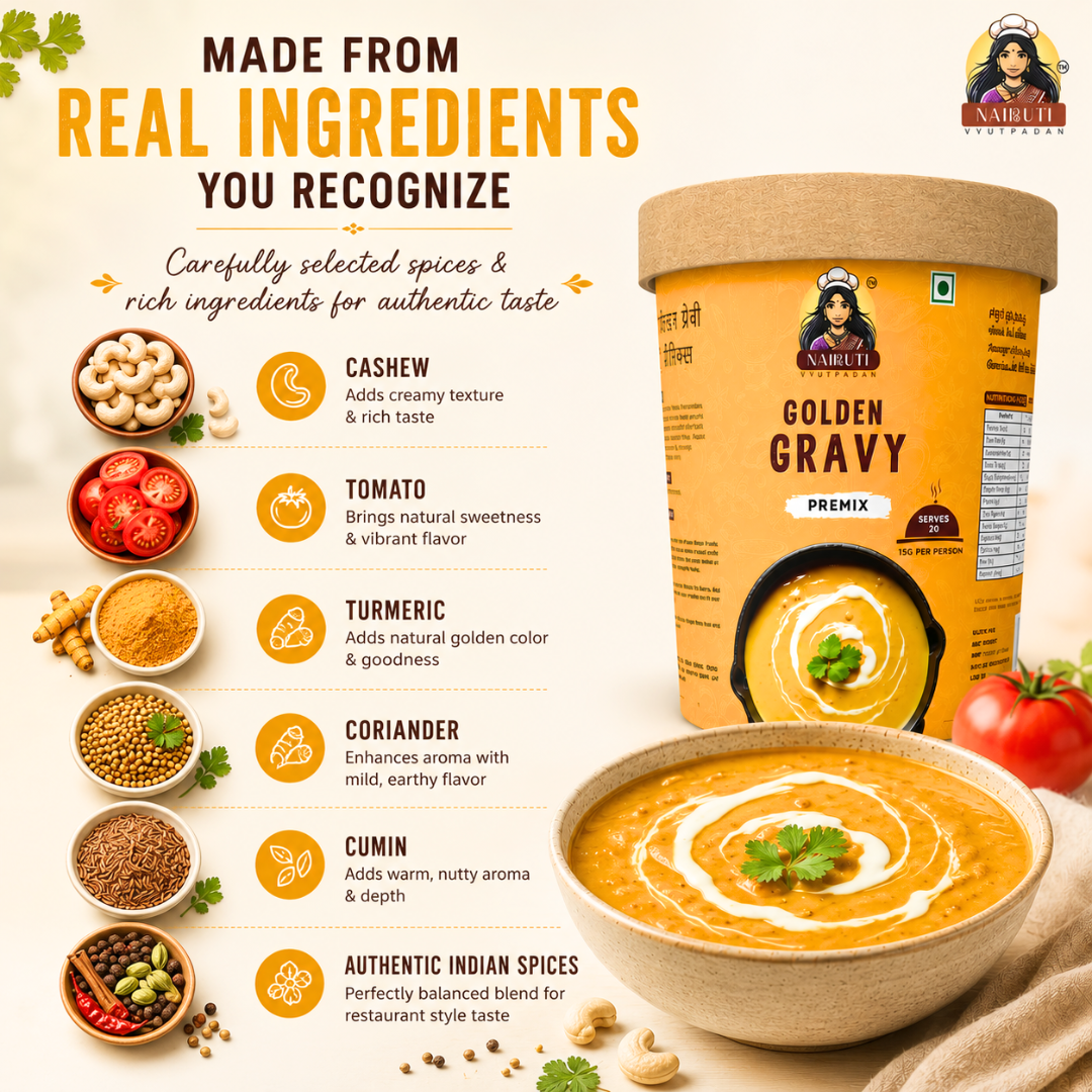 Golden: Creamy Golden Gravy Premix | Made for Korma, Kofta & Paneer Recipes