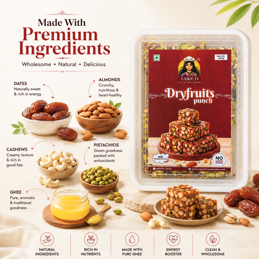 Premium Dry Fruits Punch | Khajoor Paak | Traditional Date & Dry Fruit Sweet