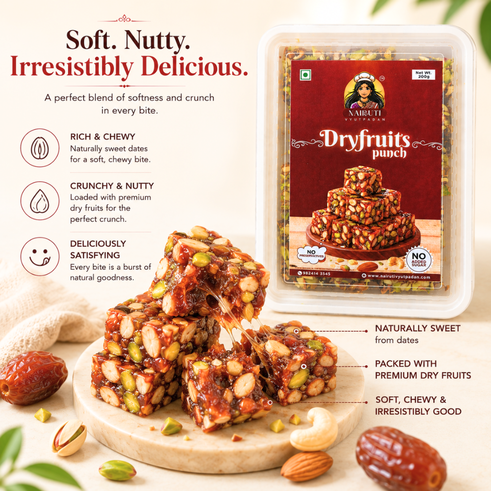 Premium Dry Fruits Punch | Khajoor Paak | Traditional Date & Dry Fruit Sweet