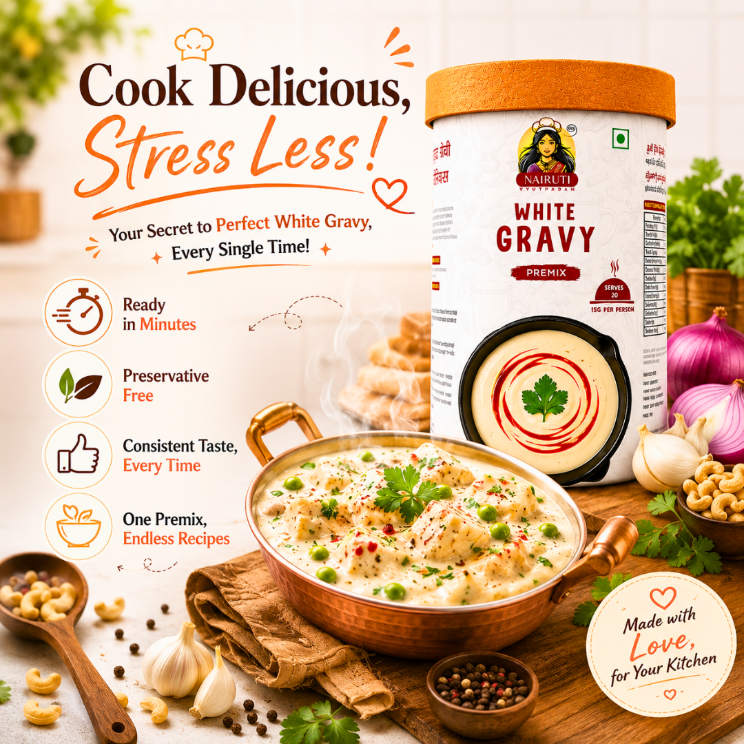 White: Creamy White Gravy Premix | Made for Paneer, Korma & Veg Curry Recipes