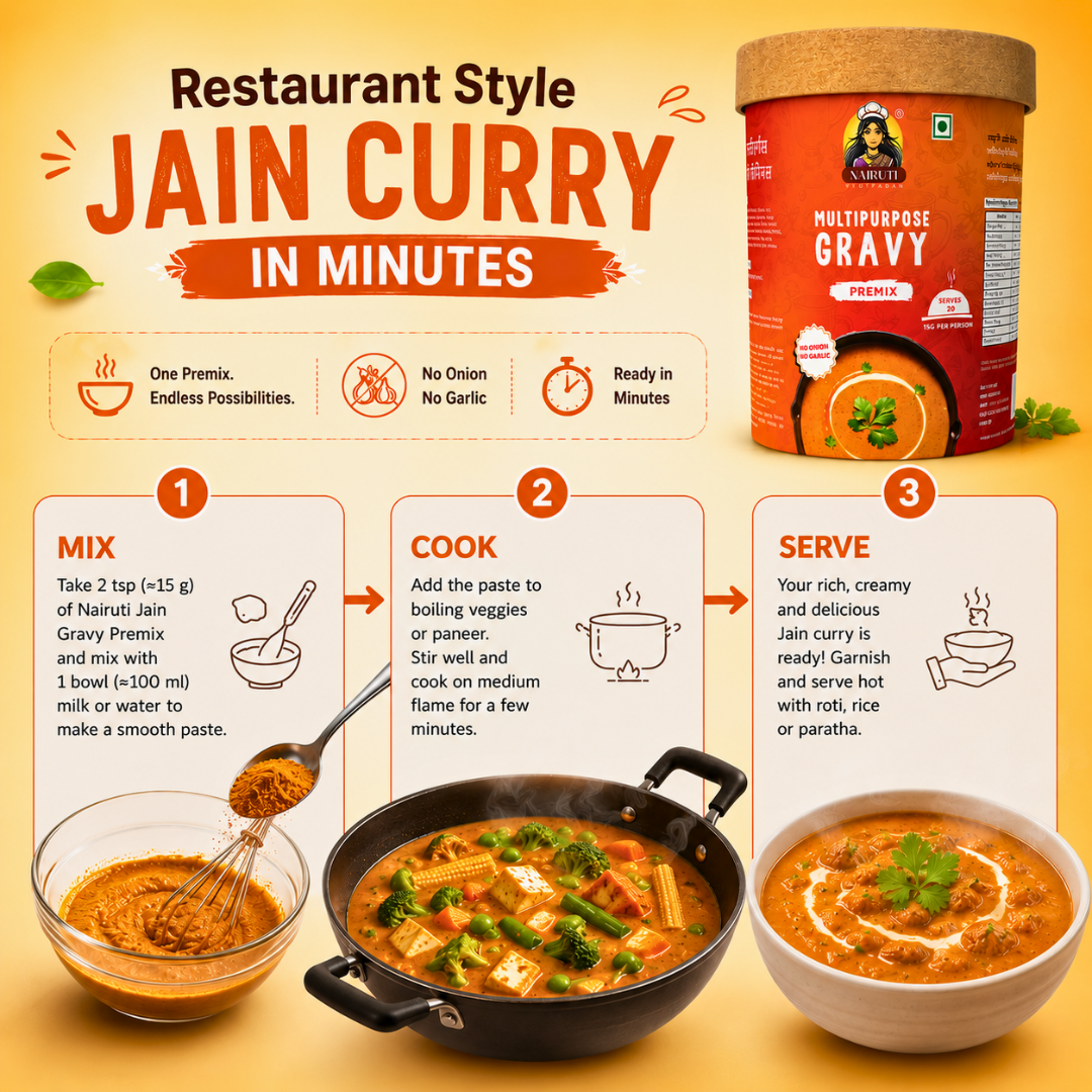 Jain: Jain Multipurpose Gravy Premix | No Onion No Garlic | Made for All Paneer & Veg Curries