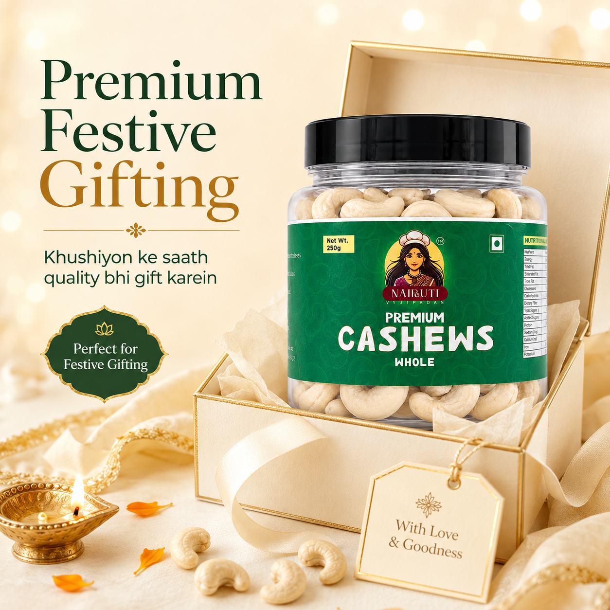 Jumbo Cashew W240 Nuts 500g | Premium Whole Kaju