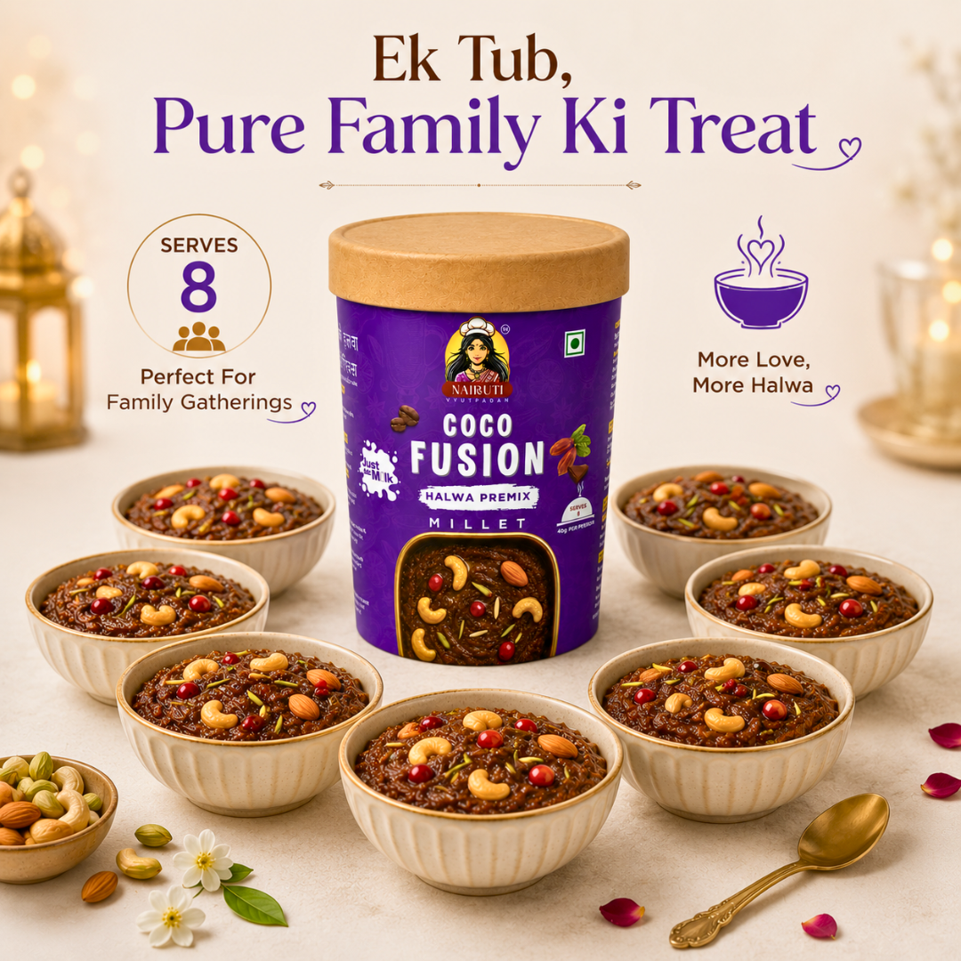 Coco Millet Halwa Premix | Instant Chocolate Dessert Mix | Serves 8