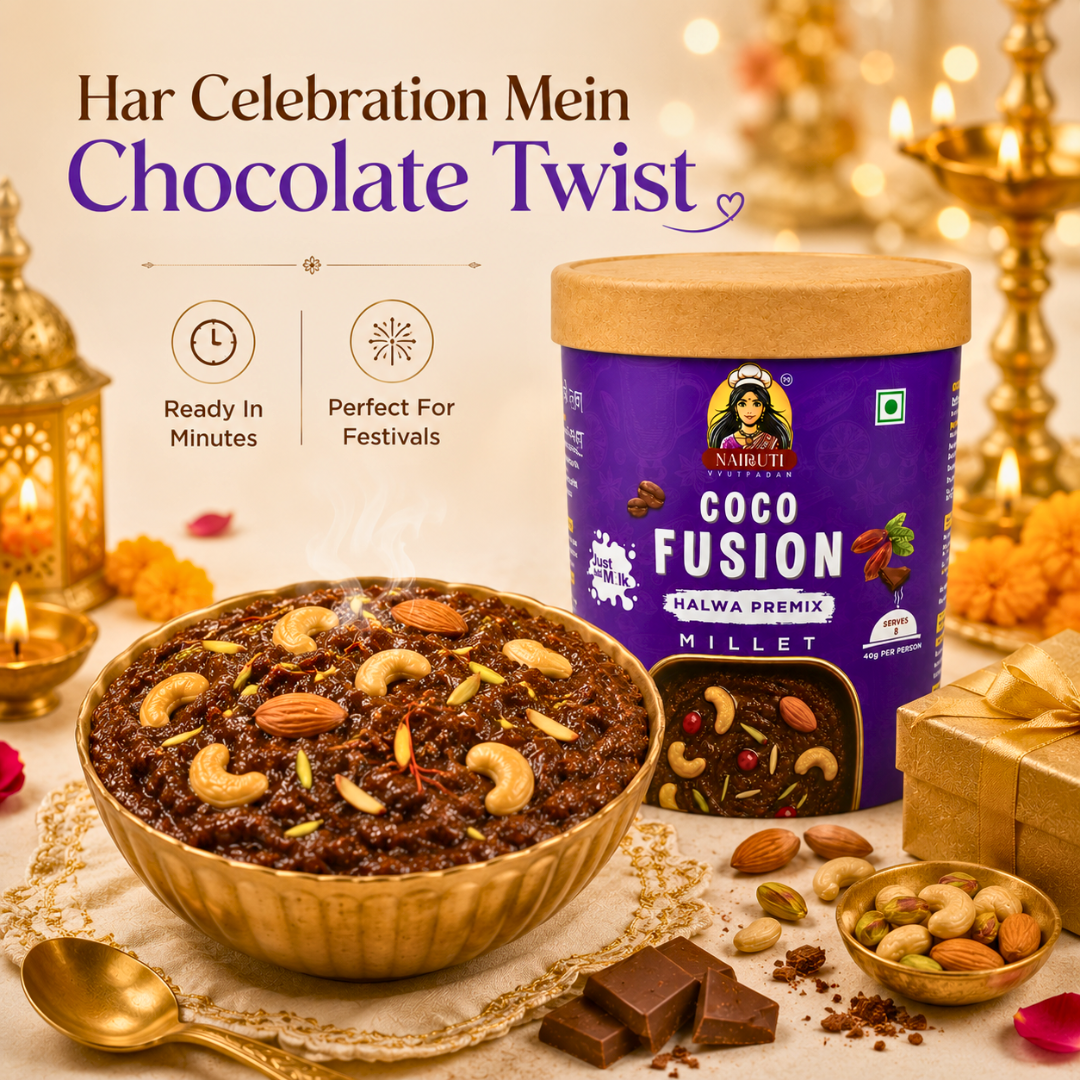 Coco Millet Halwa Premix | Instant Chocolate Dessert Mix | Serves 8