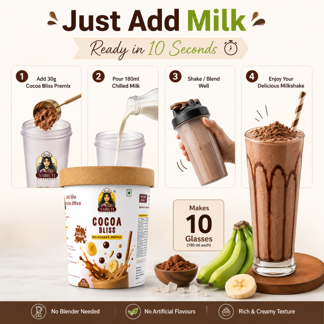 Cocoa Bliss Milkshake Premix | Cocoa Milkshake Premix