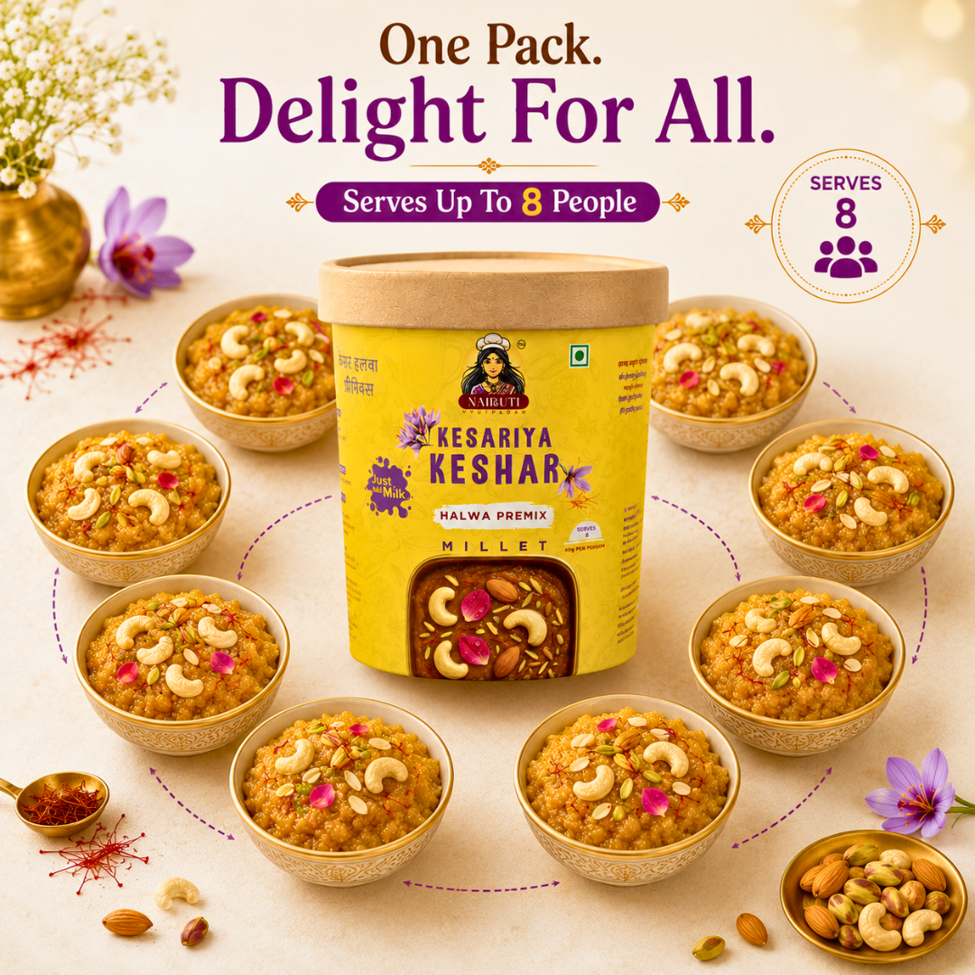 Keshar Millet Halwa Premix | Instant Saffron Dessert Mix | Serves 8