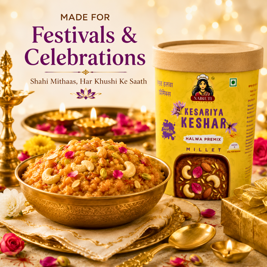 Keshar Millet Halwa Premix | Instant Saffron Dessert Mix | Serves 8