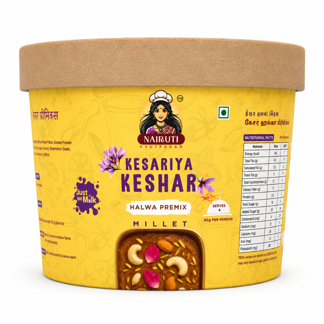 Keshar Millet Halwa Premix | Instant Saffron Dessert Mix | Serves 8