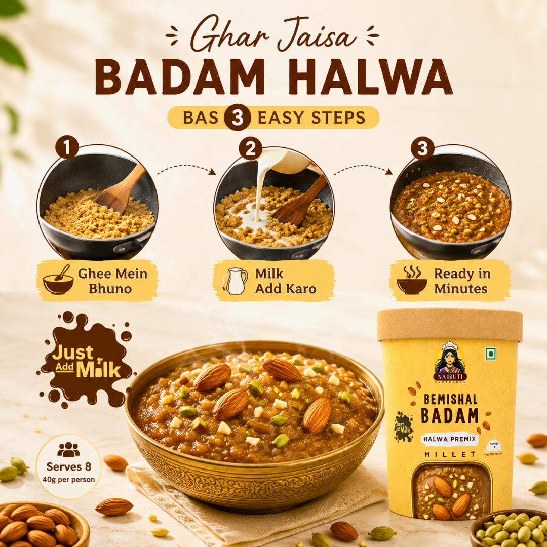 Badam Millet Halwa Premix | Instant Almond Dessert Mix | Serves 8