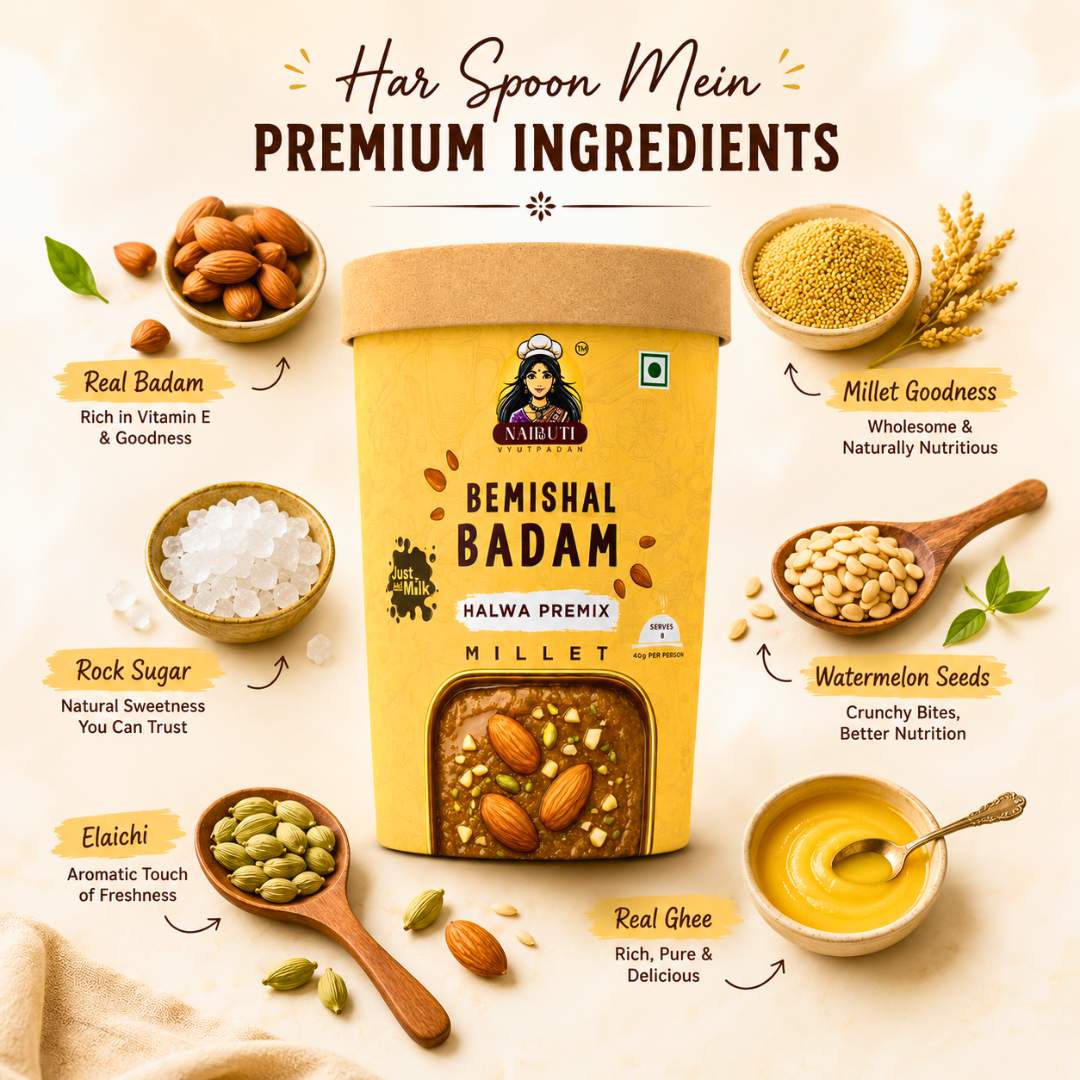 Badam Millet Halwa Premix | Instant Almond Dessert Mix | Serves 8