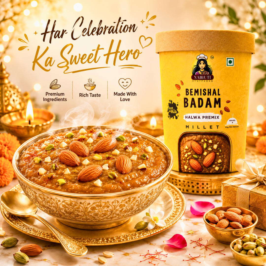 Badam Millet Halwa Premix | Instant Almond Dessert Mix | Serves 8