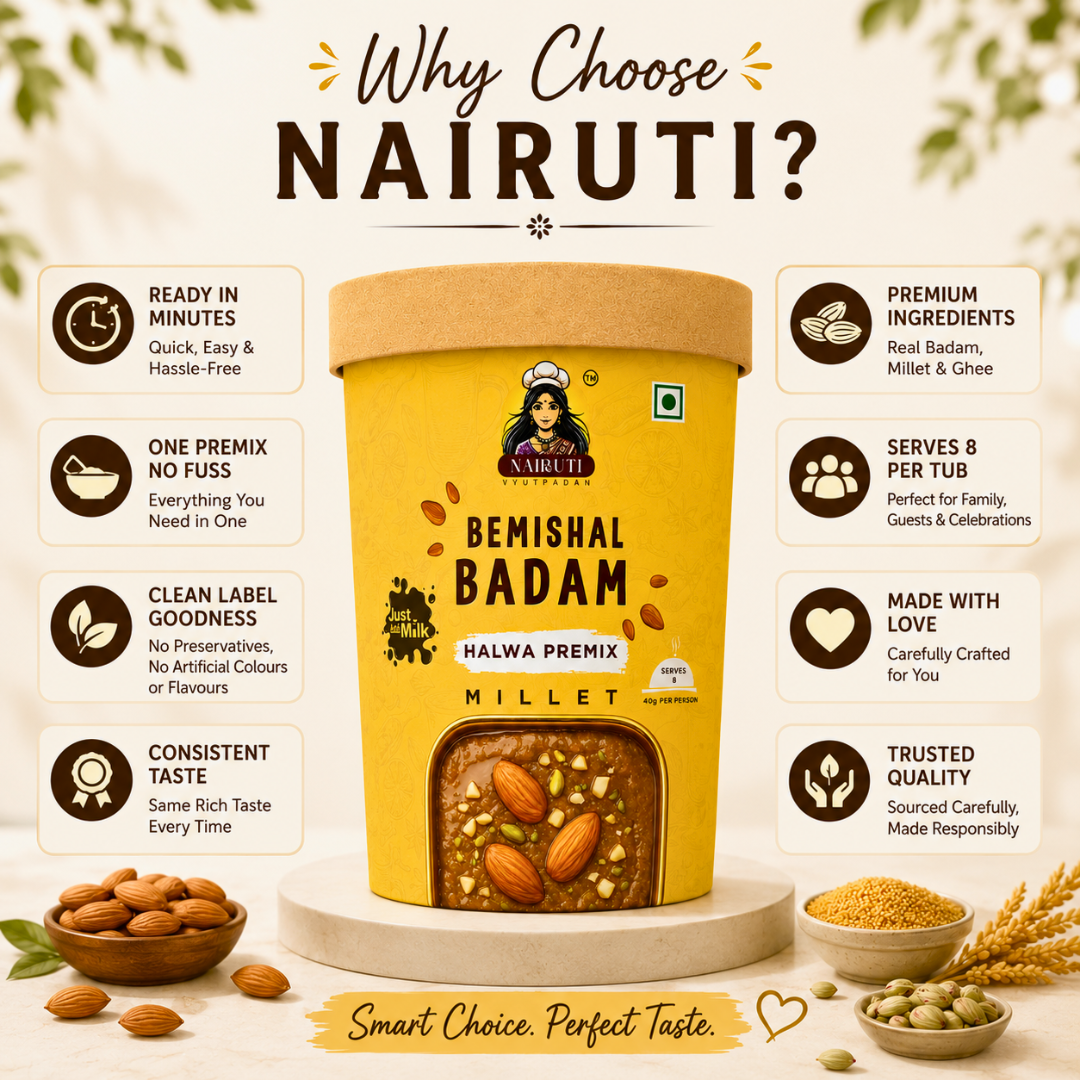 Badam Millet Halwa Premix | Instant Almond Dessert Mix | Serves 8
