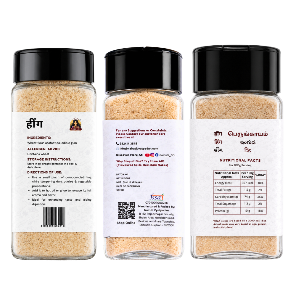 Everyday Taste Booster Combo | Hing 80g, Red Chilli Flakes 30g & Garlic Salt 80g