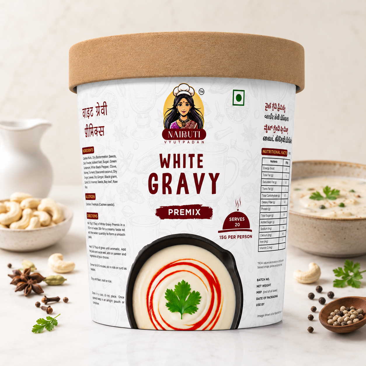 White Gravy Premix | Malai Kofta, Paneer Pasanda & White Curry Base