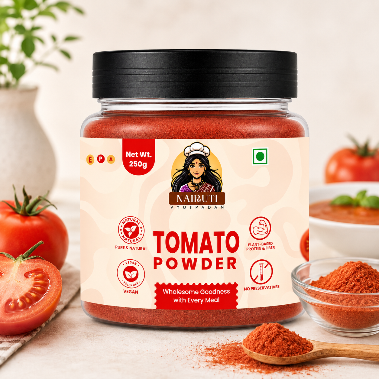 Tomato Powder | Pure Tomato Powder for Cooking, Soups & Sauces