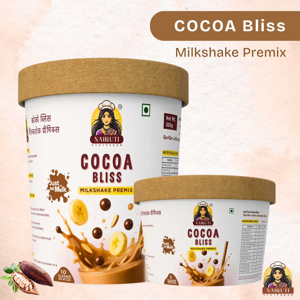 Cocoa Bliss Milkshake Premix | Instant Chocolate Drink Mix