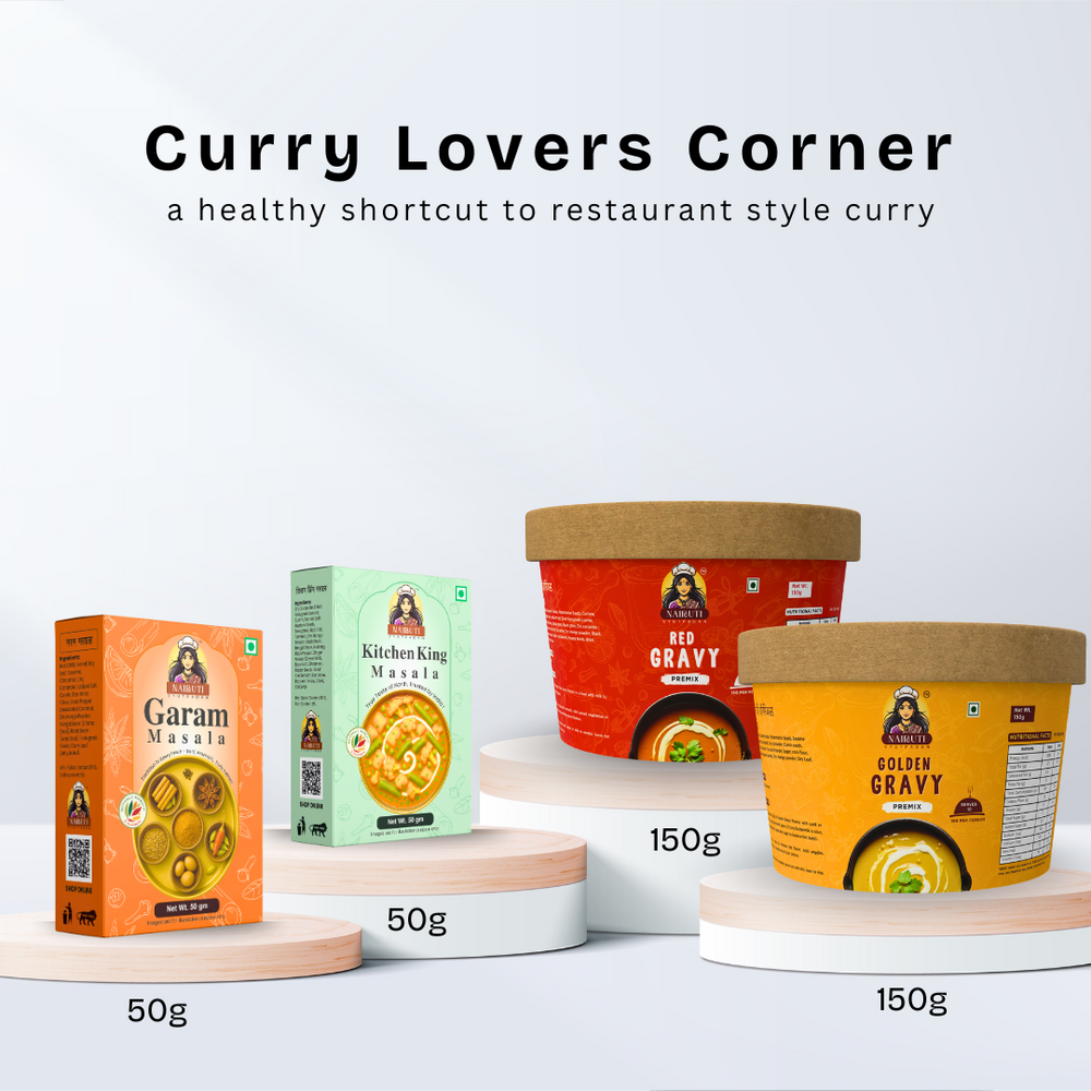 Curry Lovers Corner Combo | Red Gravy, Golden Gravy, Garam Masala & Kitchen King