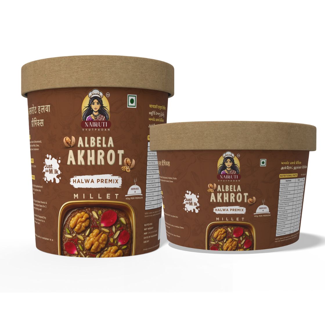 Akhrot Halwa Premix with Millet | Instant Indian Dessert Mix