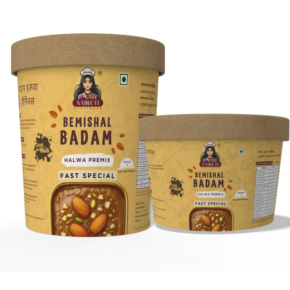 Badam Halwa Premix Fast Special | Instant Almond Dessert Mix