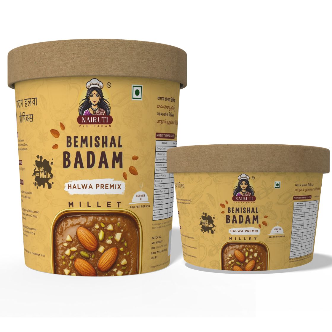 Badam Halwa Premix with Millet | Instant Almond Dessert Mix