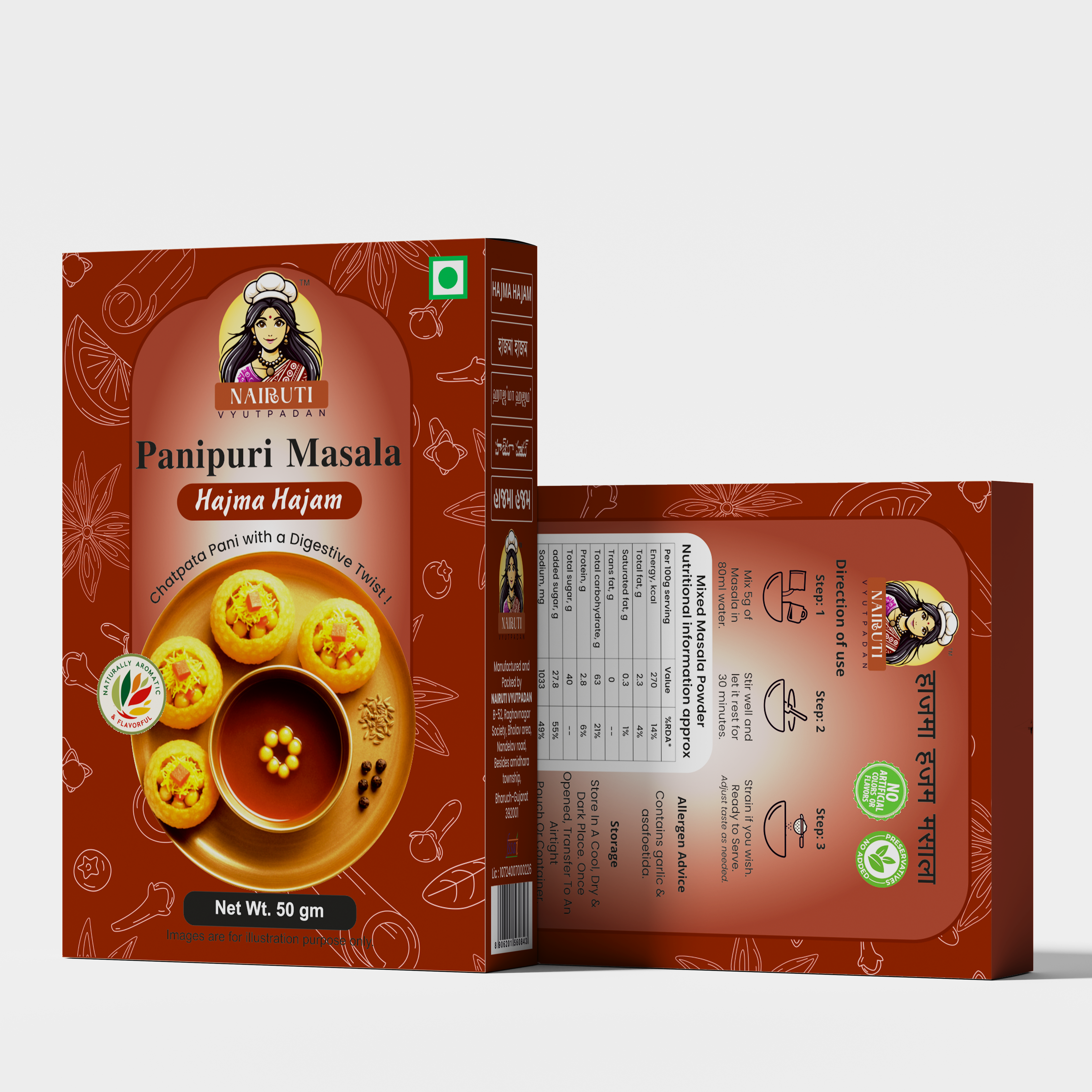 Panipuri Hajma Hajam Flavour Premix Powder