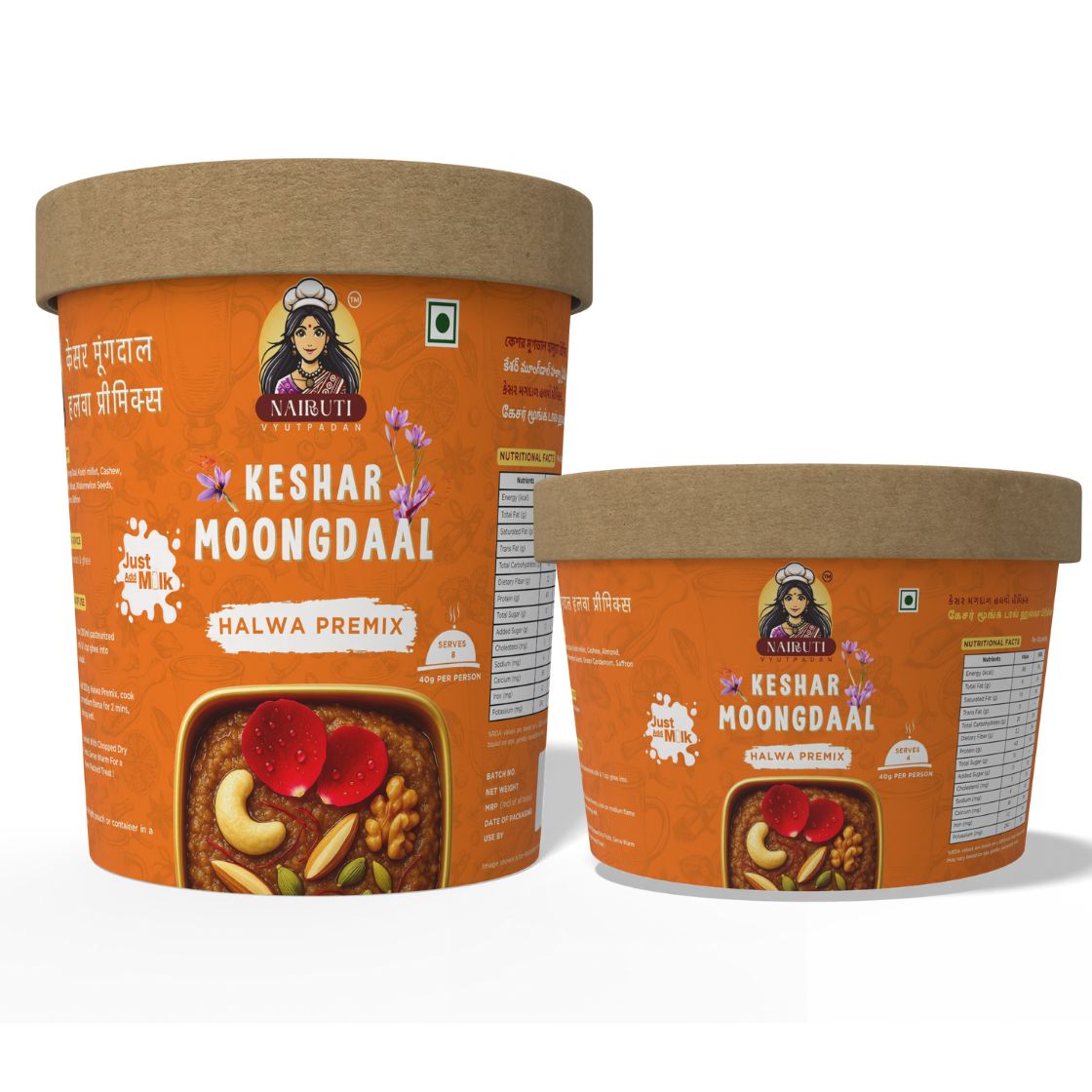Kesar Moong Dal Halwa Premix | Instant Traditional Indian Dessert Mix
