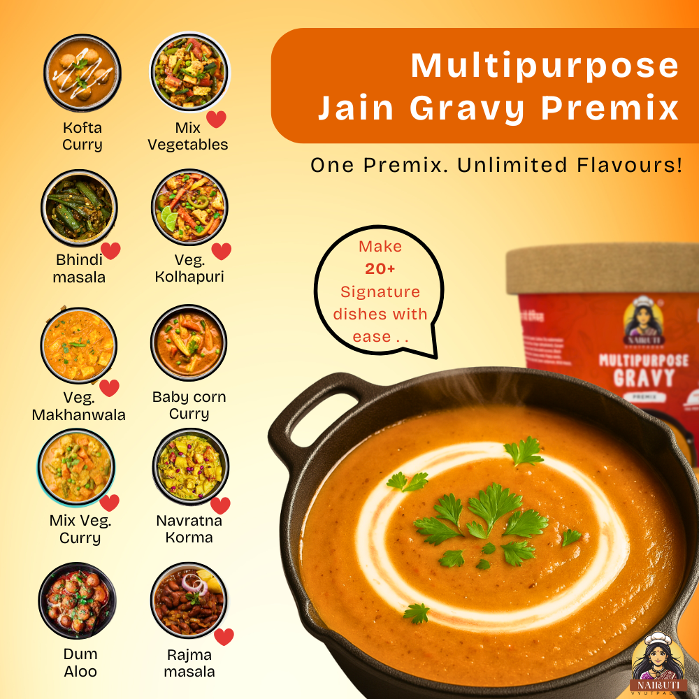 Multipurpose Gravy Premix (Jain) | Instant Curry Base Mix (No Onion No Garlic)