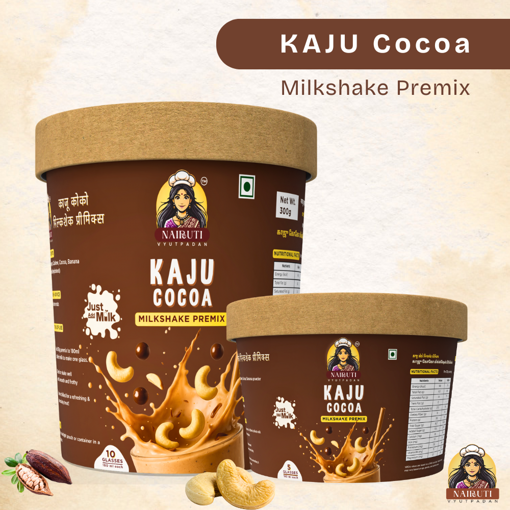 Kaju Cocoa Milkshake Premix | Instant Cashew Chocolate Drink Mix