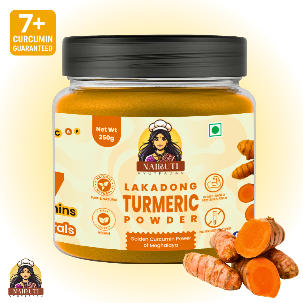 Lakadong Turmeric Powder | High Curcumin | Pure Meghalaya Haldi for Immunity, Healing & Golden Milk