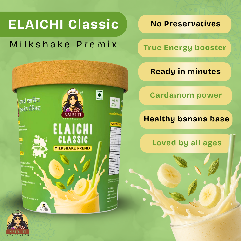 Elaichi Clasic Milkshake Premix | Instant Cardamom Flavored Drink Mix