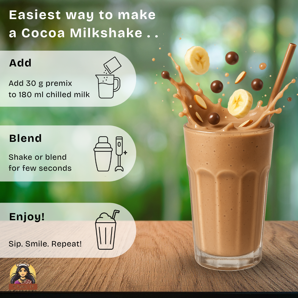 Cocoa Bliss Milkshake Premix | Instant Chocolate Drink Mix