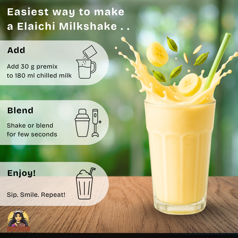 Elaichi Clasic Milkshake Premix | Instant Cardamom Flavored Drink Mix
