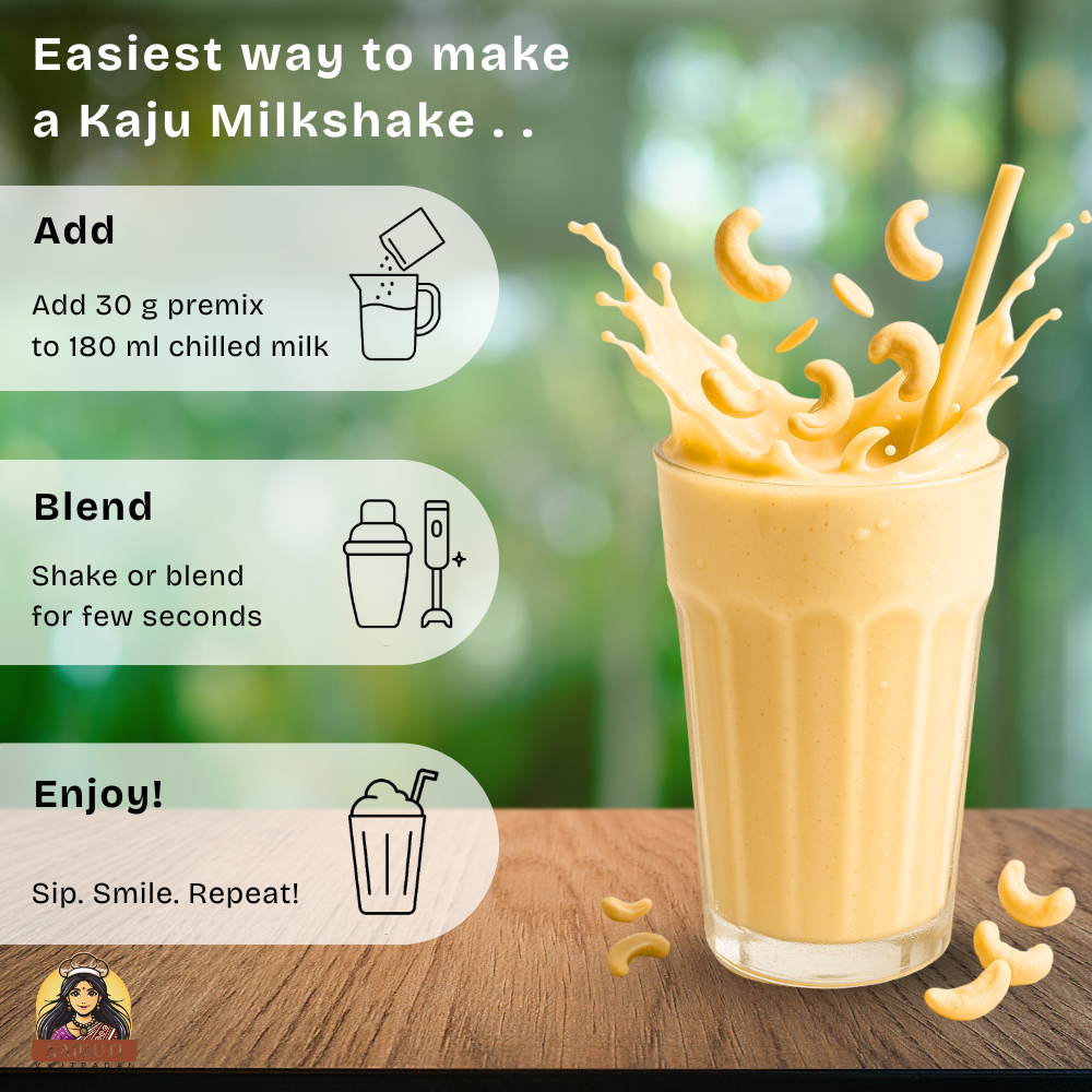 Kaju Treat Milkshake Premix | Instant Cashew Flavored Drink Mix