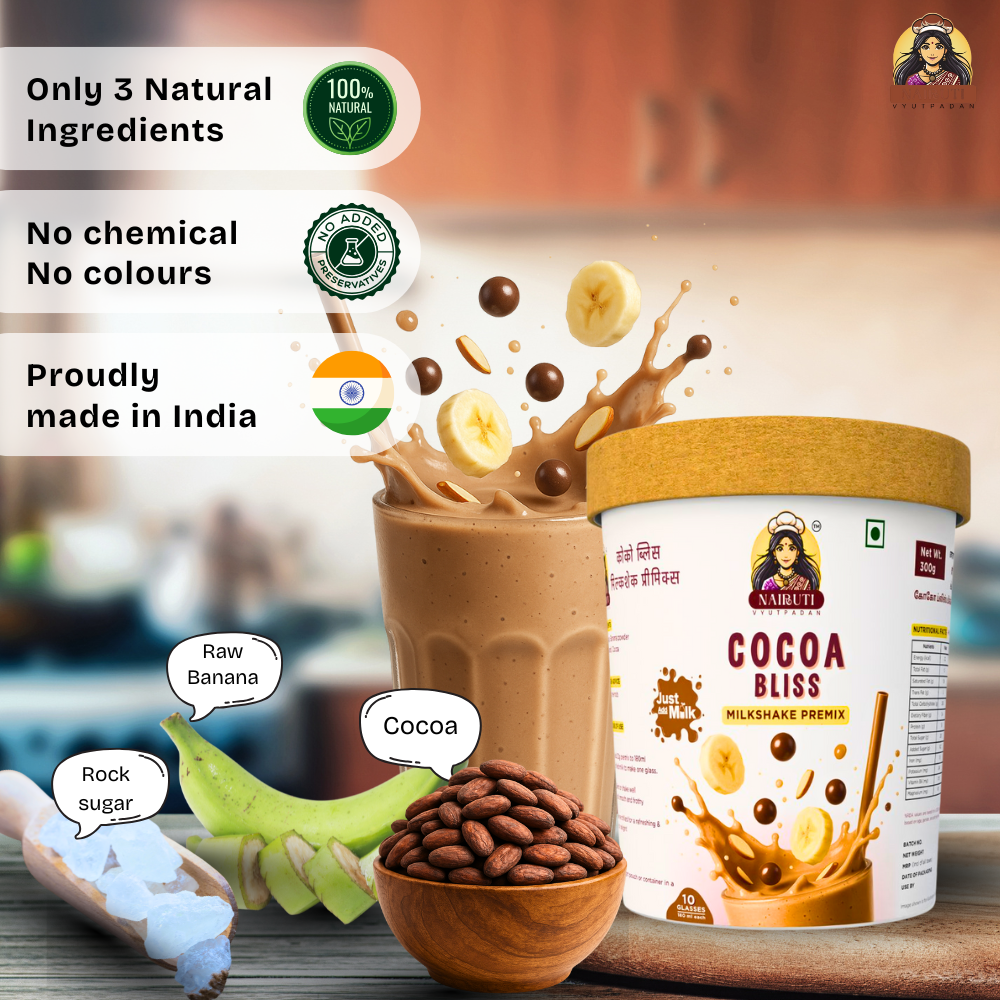 Cocoa Bliss Milkshake Premix | Instant Chocolate Drink Mix
