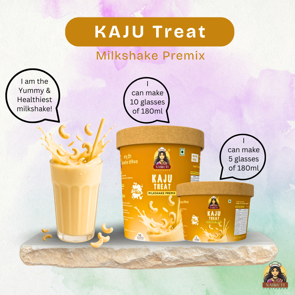 Kaju Treat Milkshake Premix | Instant Cashew Flavored Drink Mix