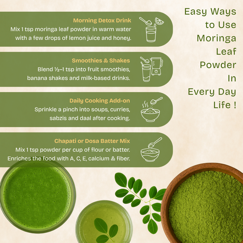 Moringa Leaf Powder (Sahjan Patti) – Nairuti Vyutpadan