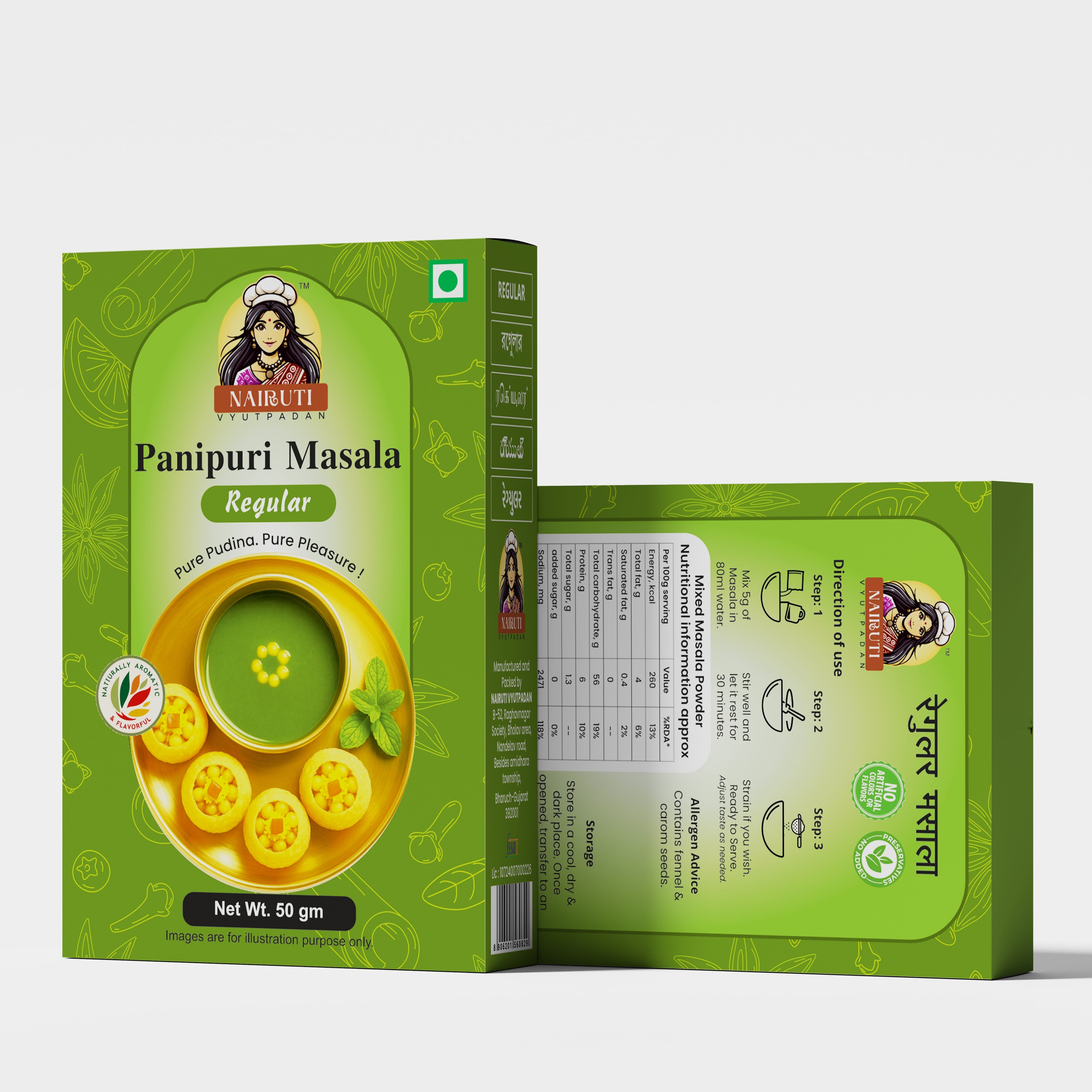 Panipuri Regular (Fudina) Flavour Premix Powder