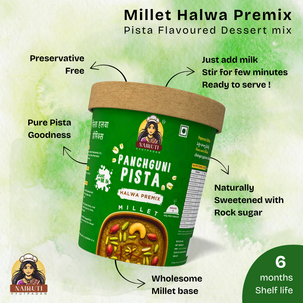 Pista Halwa Premix with Millet | Instant Pistachio Dessert Mix