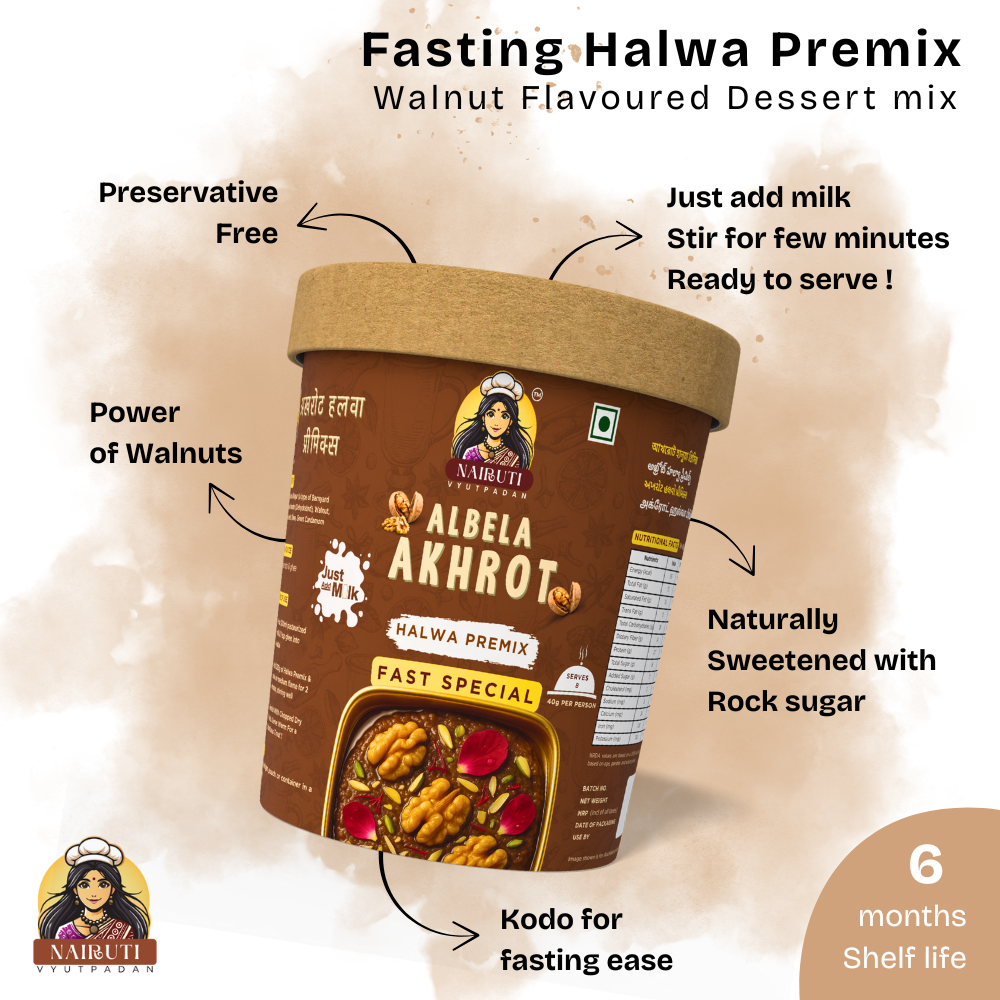 Akhrot Halwa Premix Fast Special | Instant Walnut Dessert Mix