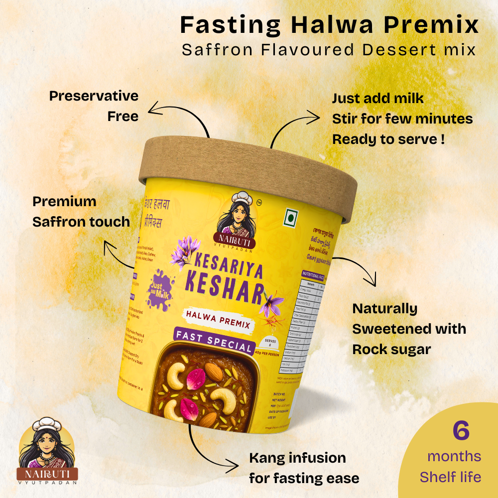 Kesariya Kesar Halwa Premix Fast Special | Instant Saffron Dessert Mix