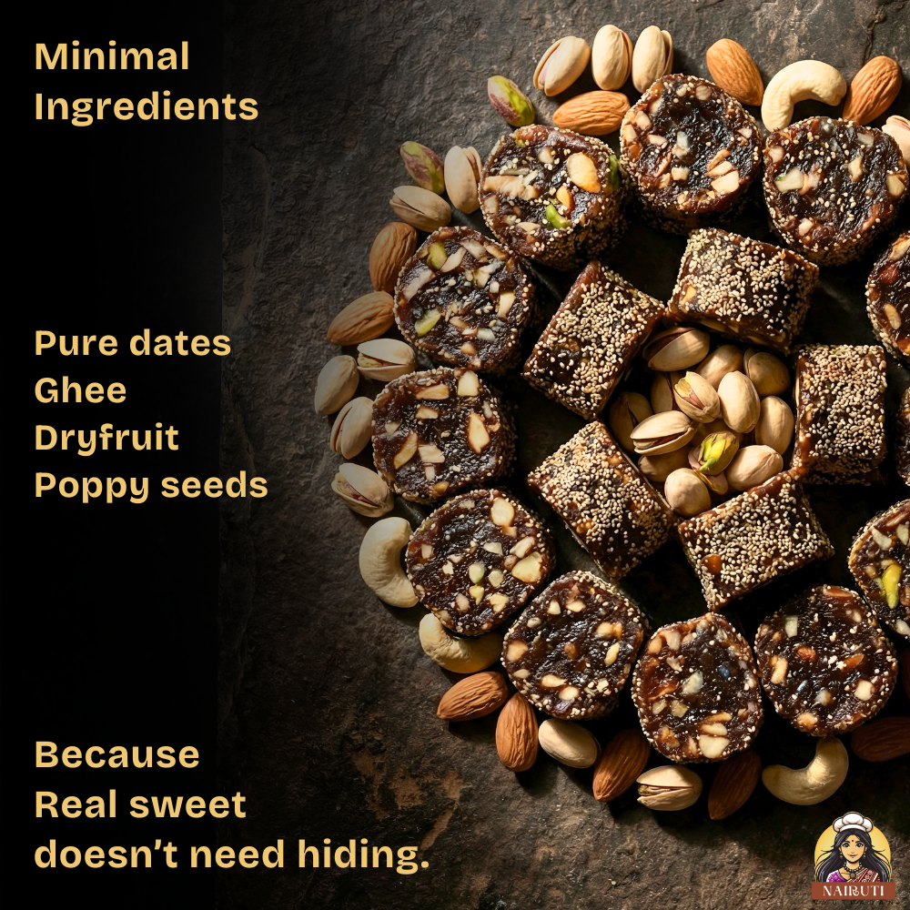 Khajur Roll | Premium Dates, Dryfruit & Poppy seeds | No Sugar Added | Healthy Energy Roll