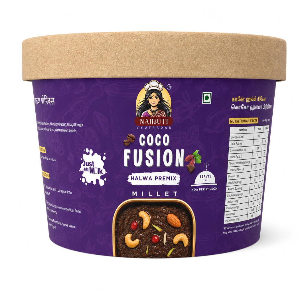Coco Millet Halwa Premix | Instant Chocolate Dessert Mix | Serves 8