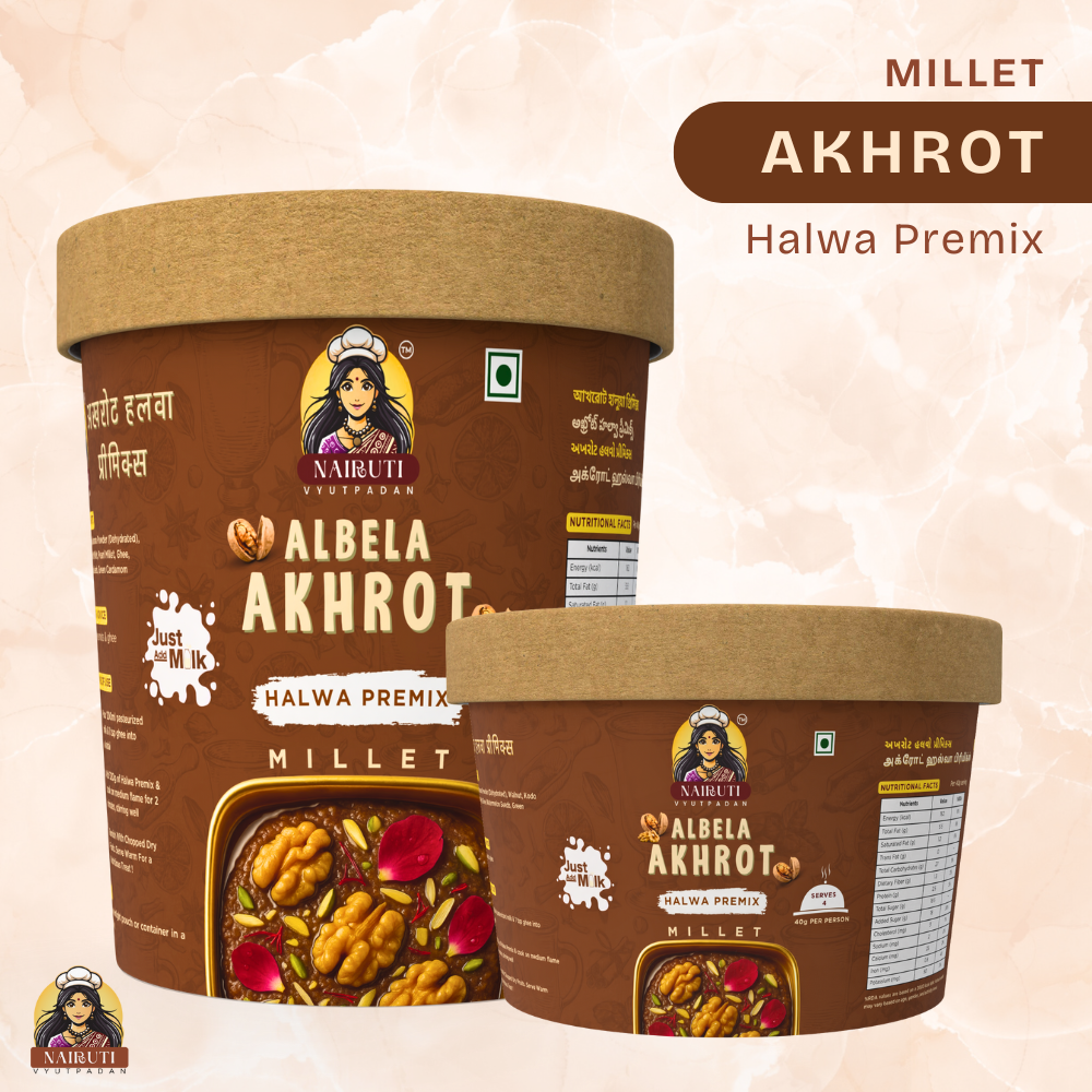 Akhrot Halwa Premix with Millet | Instant Indian Dessert Mix