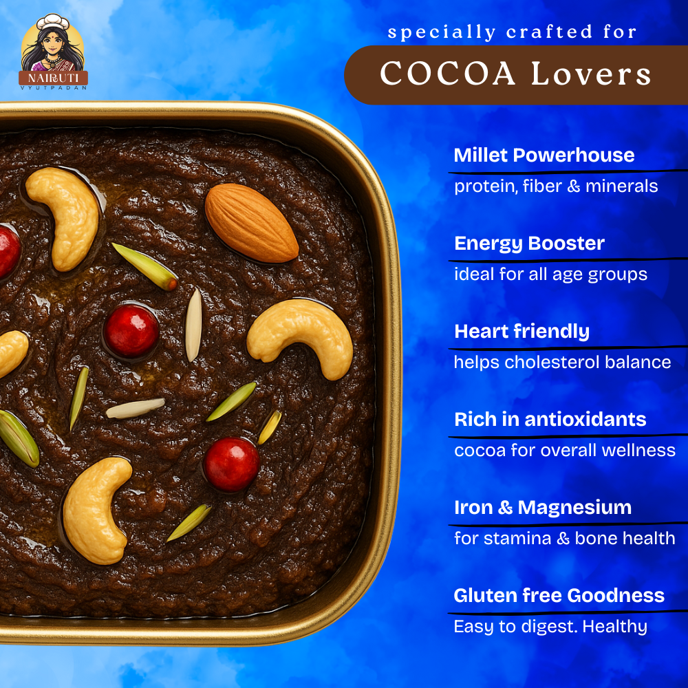 Coco Fusion Halwa Premix with Millet | Instant Chocolate Dessert Mix
