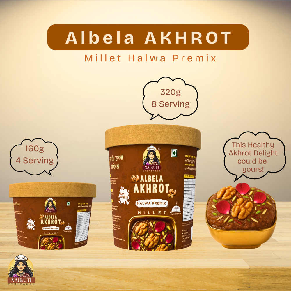Akhrot Halwa Premix with Millet | Instant Indian Dessert Mix